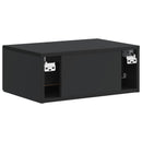 Væghængt Natbord 2 pcs Sort 49 x 34,5 x 20 cm Konstrueret træ