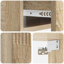 Væghængt Natbord med skuffe 2 pcs Sonoma-eg 49 x 34,5 x 20 cm