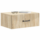 Væghængt Natbord med skuffe 2 pcs Sonoma-eg 49 x 34,5 x 20 cm