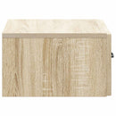 Væghængt Natbord med skuffe 2 pcs Sonoma-eg 49 x 34,5 x 20 cm