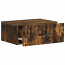 Væghængt Natbord Røget eg 49 x 34,5 x 20 cm Konstrueret træ