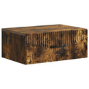 Væghængt Natbord med skuffe 2 pcs Røget eg 49 x 34,5 x 20 cm