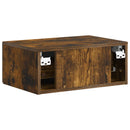 Væghængt Natbord med skuffe 2 pcs Røget eg 49 x 34,5 x 20 cm