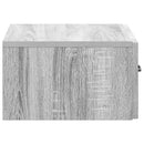 Væghængt Natbord 2 pcs Grå sonoma-eg 49 x 34,5 x 20 cm
