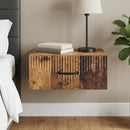 Væghængt Natbord Gammelt træ 49 x 34,5 x 20 cm Konstrueret træ