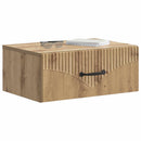 Væghængt Natbord med skuffe 2 pcs Artisan-eg 49 x 34,5 x 20 cm