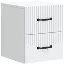 Væghængt Natbord 2 pcs Hvid 34,5 x 33 x 40 cm Konstrueret træ