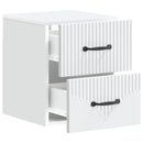 Væghængt Natbord 2 pcs Hvid 34,5 x 33 x 40 cm Konstrueret træ