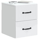 Væghængt Natbord 2 pcs Hvid 34,5 x 33 x 40 cm Konstrueret træ