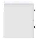 Væghængt Natbord 2 pcs Hvid 34,5 x 33 x 40 cm Konstrueret træ