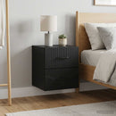 Væghængt Natbord 2 pcs Sort 34,5 x 33 x 40 cm Konstrueret træ