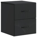 Væghængt Natbord 2 pcs Sort 34,5 x 33 x 40 cm Konstrueret træ
