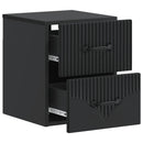 Væghængt Natbord 2 pcs Sort 34,5 x 33 x 40 cm Konstrueret træ