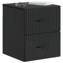 Væghængt Natbord 2 pcs Sort 34,5 x 33 x 40 cm Konstrueret træ