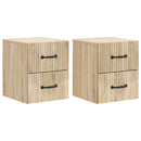 Væghængt Natbord med skuffe 2 pcs Sonoma-eg 34,5 x 33 x 40 cm