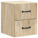 Væghængt Natbord med skuffe 2 pcs Sonoma-eg 34,5 x 33 x 40 cm