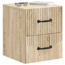 Væghængt Natbord med skuffe 2 pcs Sonoma-eg 34,5 x 33 x 40 cm