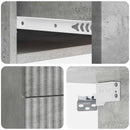 Væghængt Natbord med skuffe 2 pcs Betongrå 34,5 x 33 x 40 cm