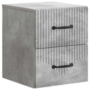 Væghængt Natbord med skuffe 2 pcs Betongrå 34,5 x 33 x 40 cm