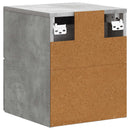 Væghængt Natbord med skuffe 2 pcs Betongrå 34,5 x 33 x 40 cm