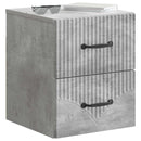 Væghængt Natbord med skuffe 2 pcs Betongrå 34,5 x 33 x 40 cm