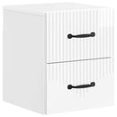 Væghængt Natbord 2 pcs Hvid højglans 34,5 x 33 x 40 cm