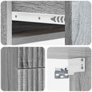 Væghængt Natbord 2 pcs Grå sonoma-eg 34,5 x 33 x 40 cm