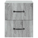 Væghængt Natbord 2 pcs Grå sonoma-eg 34,5 x 33 x 40 cm