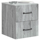 Væghængt Natbord 2 pcs Grå sonoma-eg 34,5 x 33 x 40 cm