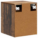 Væghængt Natbord med skuffe 2 pcs Gammelt træ 34,5 x 33 x 40 cm