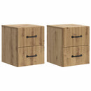 Væghængt Natbord med skuffe 2 pcs Artisan-eg 34,5 x 33 x 40 cm