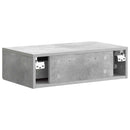 Væghængt Sideskab Betongrå 59 x 34,5 x 17 cm Konstrueret træ