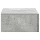 Væghængt Sideskab Betongrå 59 x 34,5 x 17 cm Konstrueret træ
