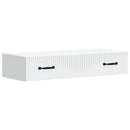 Væghængt Sideskab Hvid 87,5 x 34,5 x 17 cm Konstrueret træ