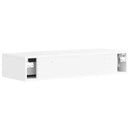 Væghængt Sideskab Hvid 87,5 x 34,5 x 17 cm Konstrueret træ