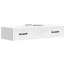 Væghængt Sideskab Hvid 87,5 x 34,5 x 17 cm Konstrueret træ