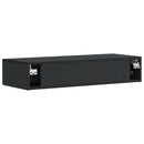 Væghængt Sideskab Sort 87,5 x 34,5 x 17 cm Konstrueret træ