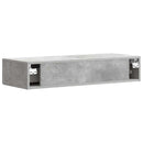 Væghængt Sideskab Betongrå 87,5 x 34,5 x 17 cm Konstrueret træ