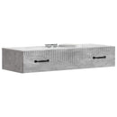 Væghængt Sideskab Betongrå 87,5 x 34,5 x 17 cm Konstrueret træ