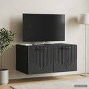 Væghængt TV-skab Sort 59,5 x 41 x 30 cm Konstrueret træ