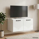 Væghængt TV-skab Vægmonteret Hvid højglans 59,5 x 41 x 30 cm