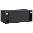 Væghængt TV-skab Sort 78,5 x 41 x 30 cm Konstrueret træ