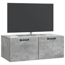 Væghængt TV-skab Betongrå 78,5 x 41 x 30 cm Konstrueret træ