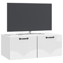 Væghængt TV-skab Vægmonteret Hvid højglans 78,5 x 41 x 30 cm