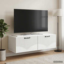 Væghængt TV-skab Hvid 98 x 41 x 30 cm Konstrueret træ