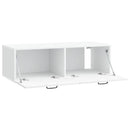 Væghængt TV-skab Hvid 98 x 41 x 30 cm Konstrueret træ