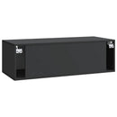 Væghængt TV-skab Sort 98 x 41 x 30 cm Konstrueret træ