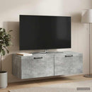 Væghængt TV-skab Betongrå 98 x 41 x 30 cm Konstrueret træ
