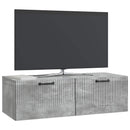 Væghængt TV-skab Betongrå 98 x 41 x 30 cm Konstrueret træ