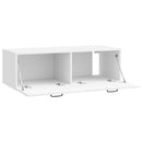 Væghængt TV-skab Hvid højglans 98 x 41 x 30 cm Konstrueret træ